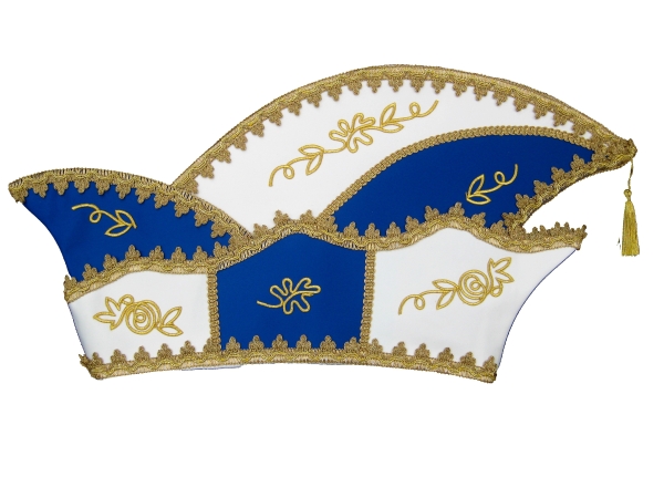Komiteekappe mit Stickerei blau-ecru-gold